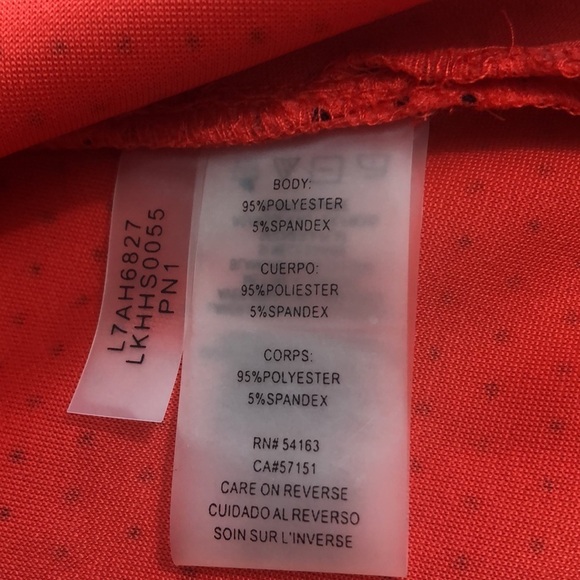 Karl Lagerfeld Red Black Polka Dot Ruffle Blouse Small - Picture 6 of 12